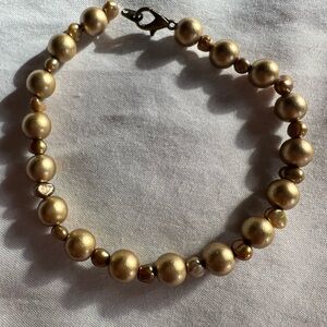 Elegant Gold Beaded Necklace